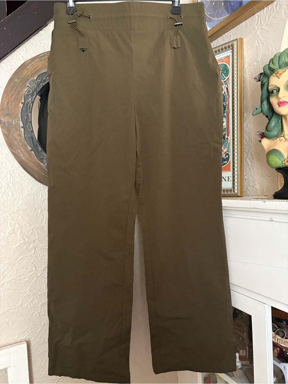 HALARA Women’s Olive Straight-Leg Chinos Size L